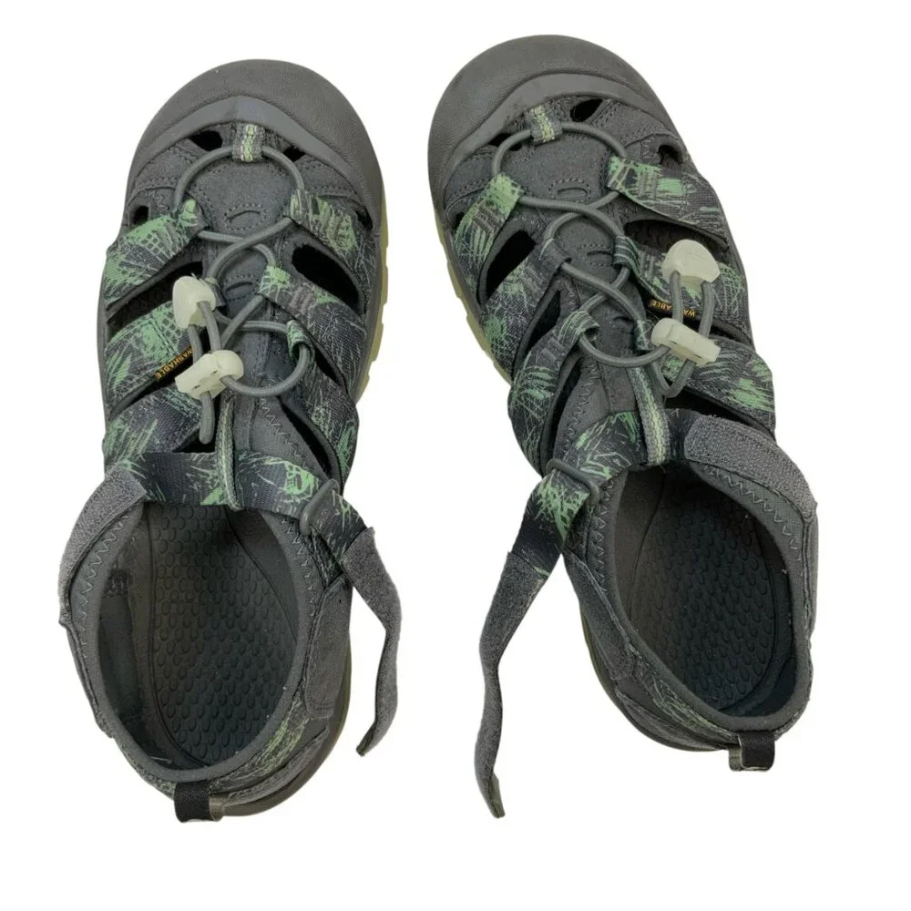 KEEN Big Kids Newport H2 Glow In The Dark Water Shoes Sandals 6 Gray